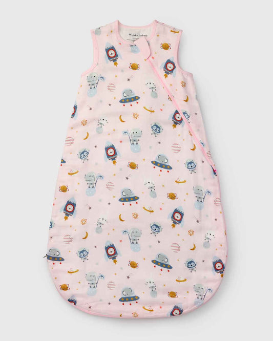 Baby Bamboo Muslin Sleep Sack 0.5 TOG - Astro Explorers