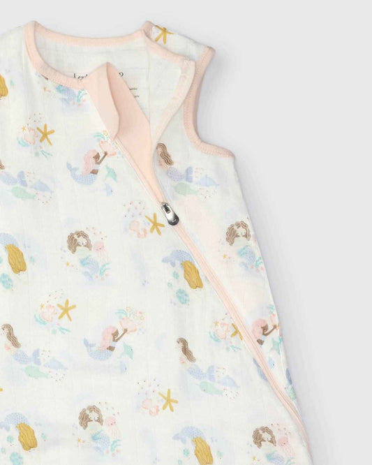 Baby Bamboo Muslin Sleep Sack 0.5 TOG - Mermaids