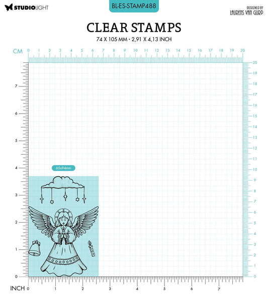 BL Clear Stamp Dear Angel By Laurens 89x64x3mm 4 PC nr.488