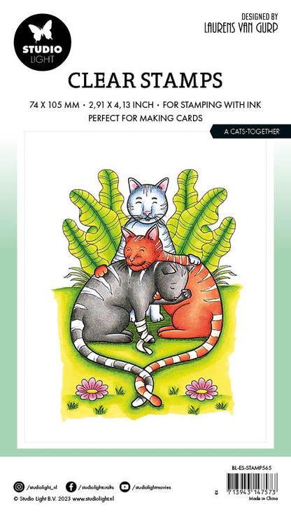 BL Clear Stamp A Cats-Together By Laurens 89x64x3mm 1 PC nr.565
