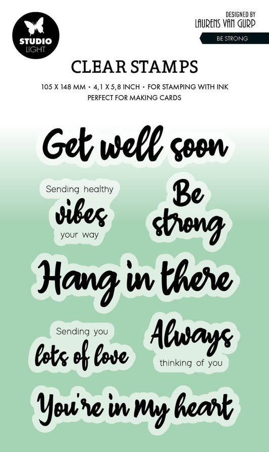 BL Clear Stamp Be Strong By Laurens 130x91x3mm 7 PC nr.569