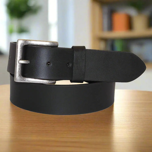 BOL Men's Removable Buckle Solid Leather Belt