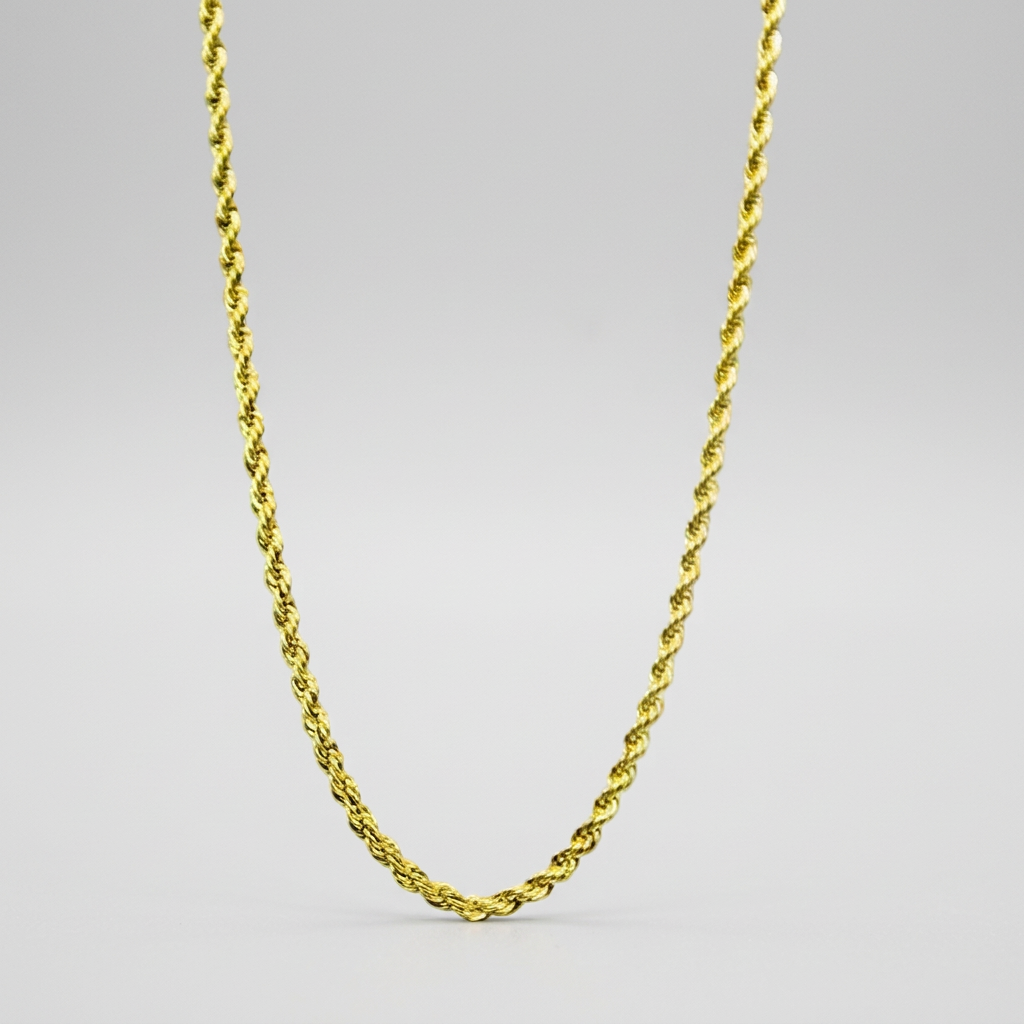 Men's Twisted Rope Chain Necklace | Stainless Steel