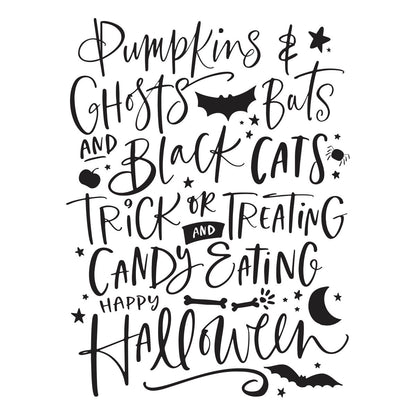 Pumpkins & Ghosts Background Press Plates from the Betterpress Halloween Collection