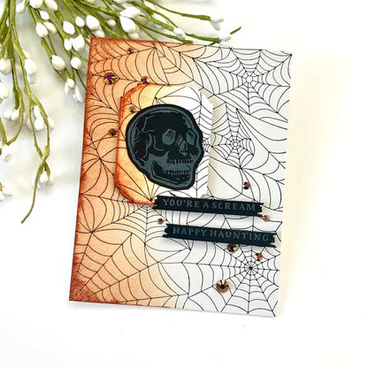 Spider Web Background Press Plate from the Betterpress Halloween Collection