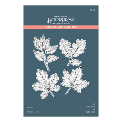 Autumn Leaves Press Plate & Die Set from the BetterPress Autumn Collection
