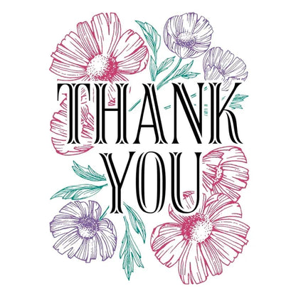 Thank You Blooms Registration Press Plates from the BetterPress Place & Press Registration Collection