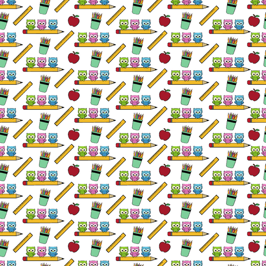 Little Owls and Playful Pens  Print Adhesive Vinyl