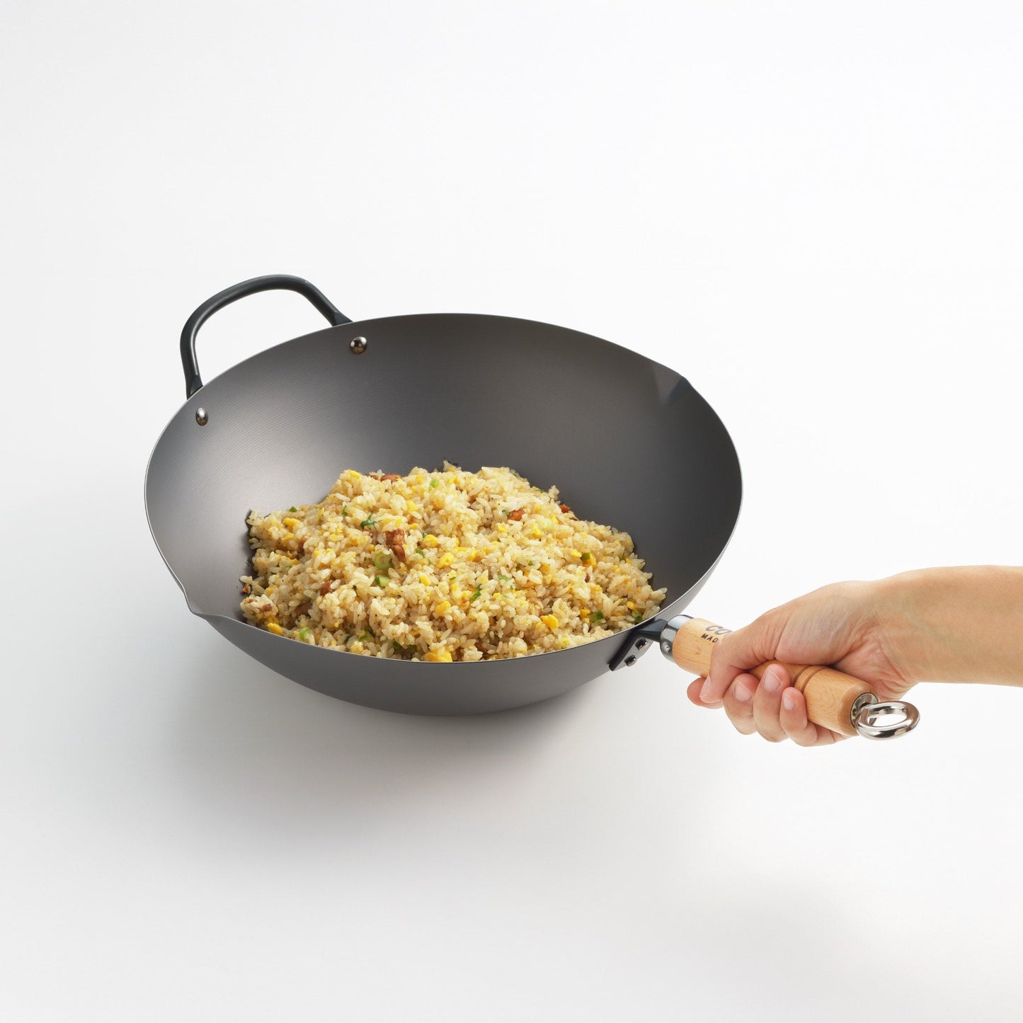 YOSHIKAWA Cook-Pal Ren Nitrided Carbon Steel Beijing Wok 36cm - Japan
