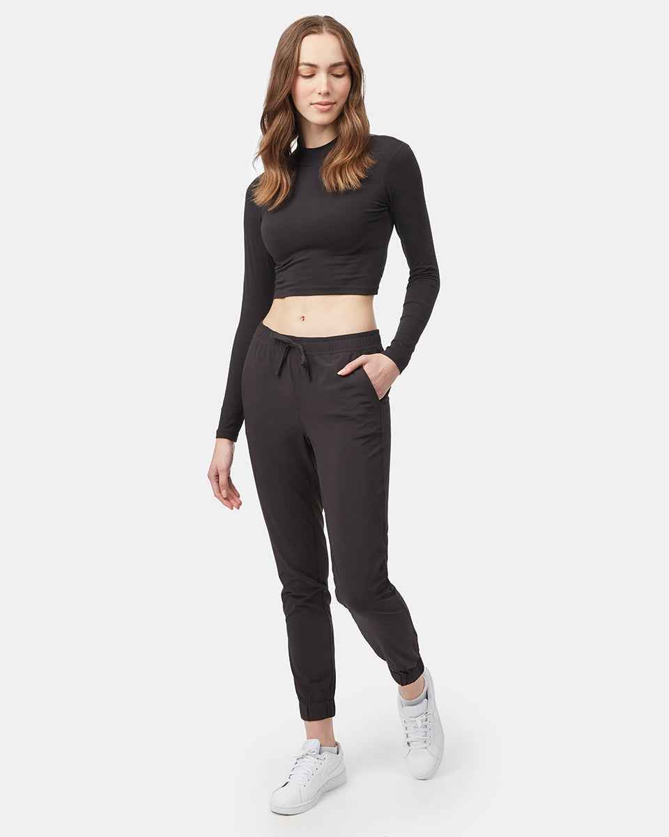 Mockneck Longsleeve Crop