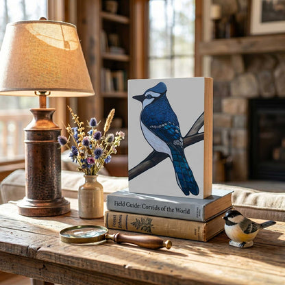 Print on Wood Block - Blue Jay
