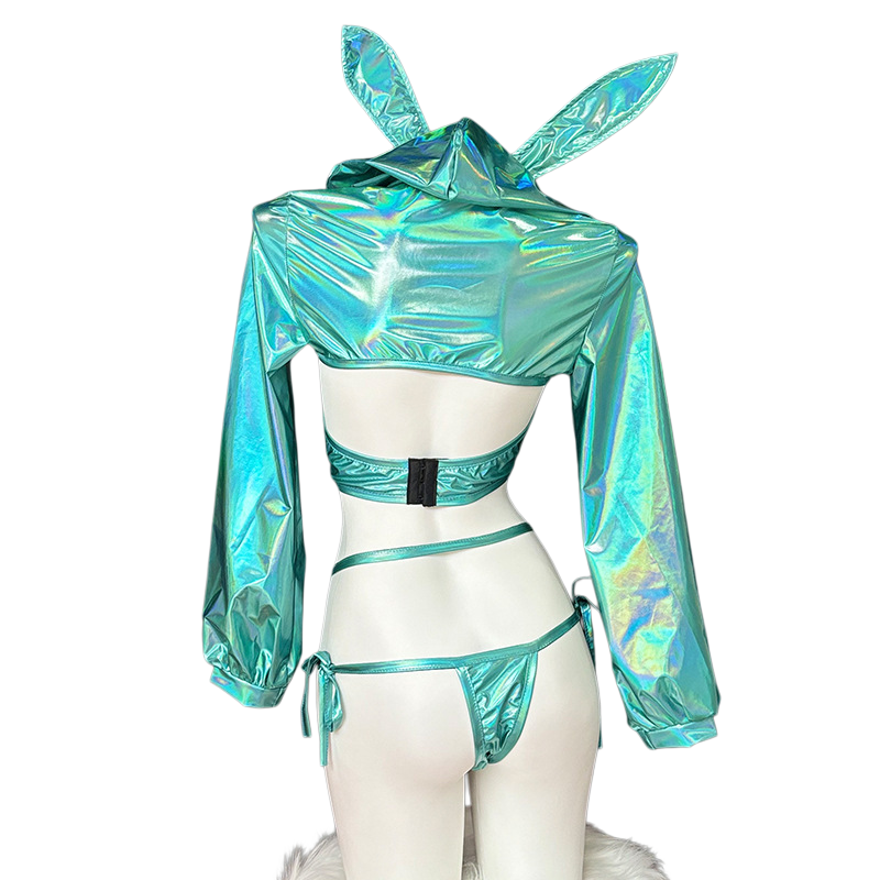 Anime Bunny Girl Style Neo Chrome Swimwear Sexy Bikini Cosplay Lingerie
