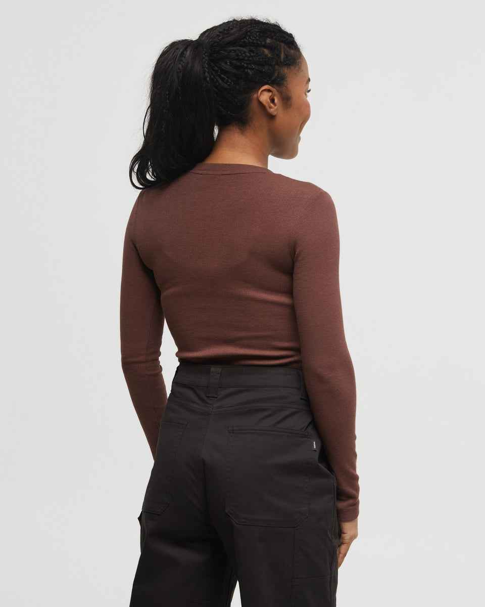 Rib Snap Placket Henley