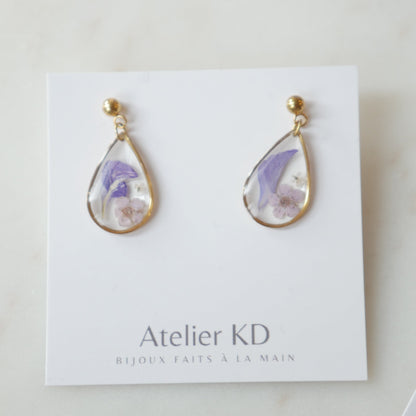 Boucles d'oreilles Léa - goutes (moyen 15mm)