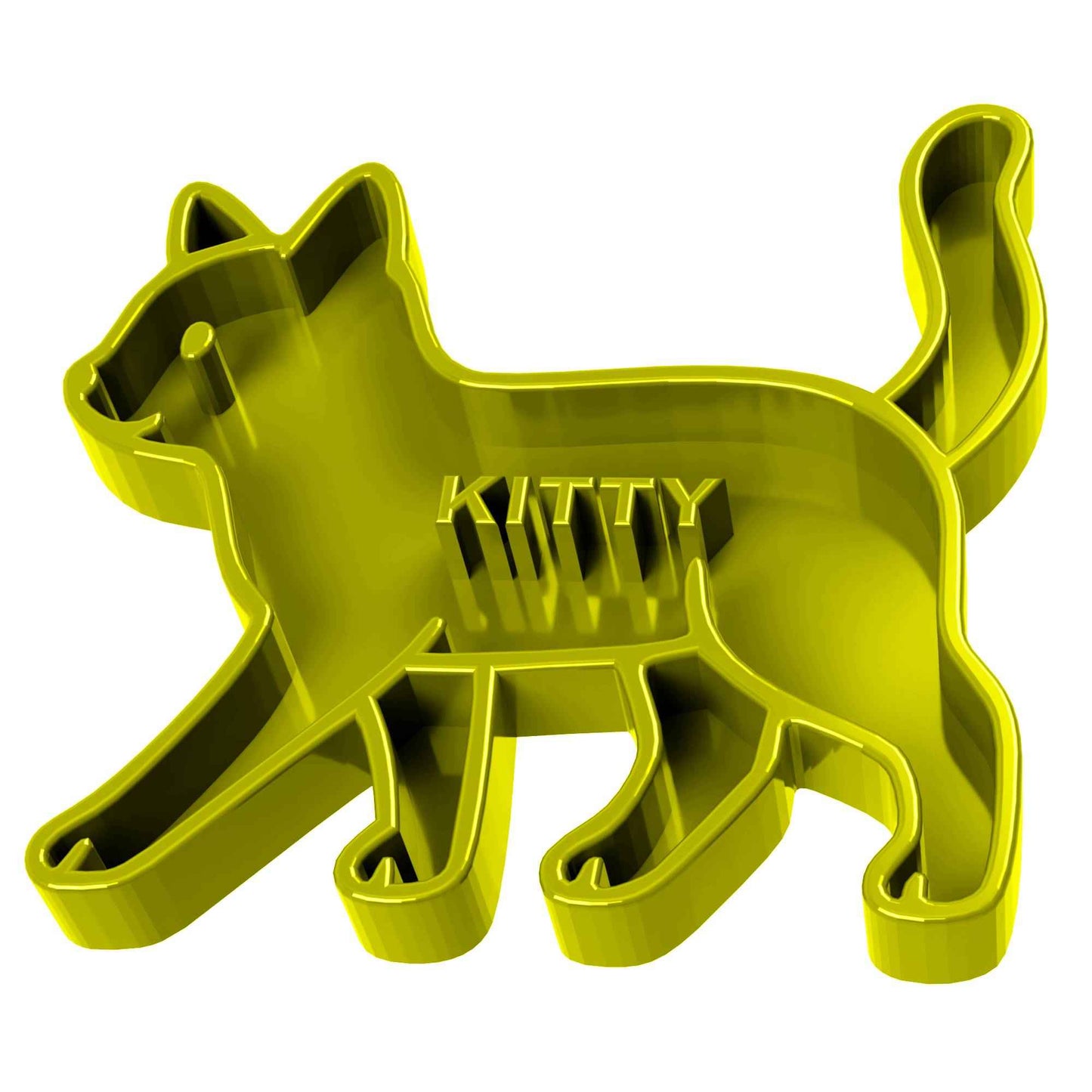 Personalized Pet Puzzle Feeder Bowl | Cat Shaped