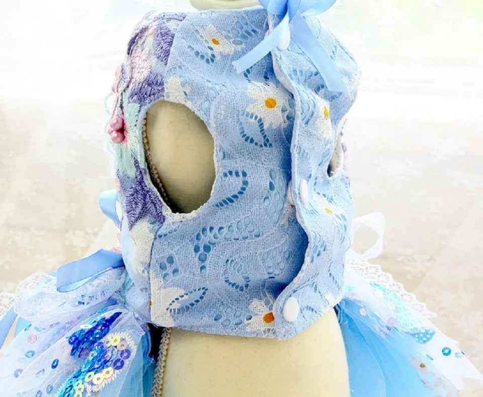 Giselle Atelier Dog Dress | Embroidered Occasion Dog Outfit