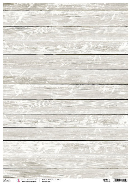 Rice Paper A3 Piuma White Wood - 3 Sheets