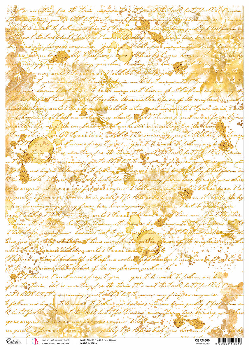 Rice Paper A3 Piuma Oniric notes - 3 Sheets