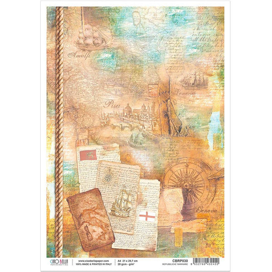 Ciao Bella Rice Paper A4 Repubbiche Marinare