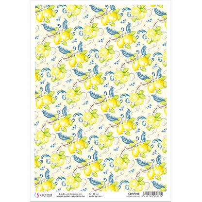 Ciao Bella Rice Paper A4 Limoni di Sicilia