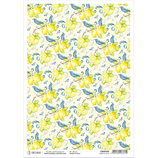 Ciao Bella Rice Paper A4 Limoni di Sicilia