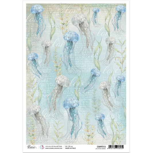 Ciao Bella Rice Paper A4 Jellyfish Dance