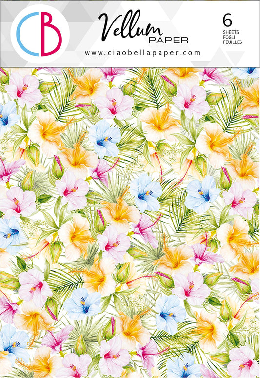 Ciao Bella Vellum Summer Breeze Paper Patterns A4 6/Pkg