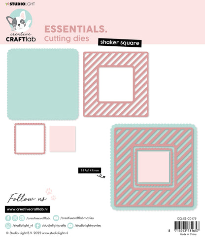 CCL Cutting Die Square Shaker Essentials 148x148x1mm 4 PC nr.175