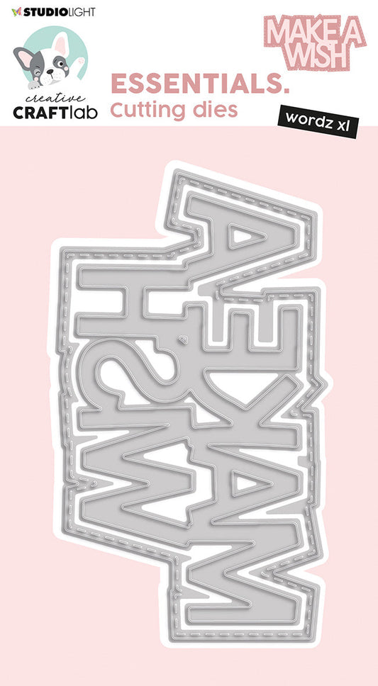 CCL Cutting Die Make A Wish Essentials Wordz XL 79x138x1mm 2 PC nr.470