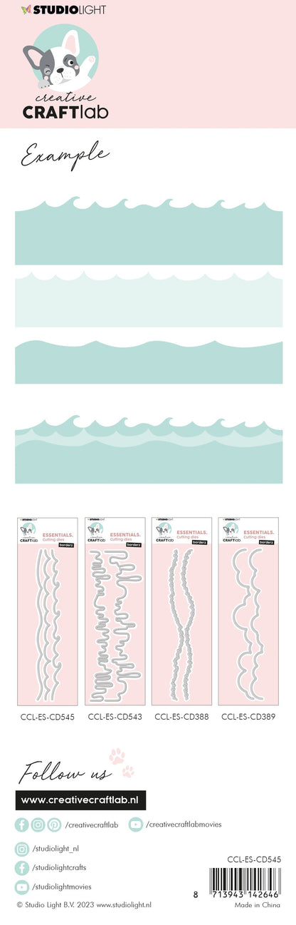 CCL Cutting Dies Borderz Waves Essentials 213x35x1mm 3 PC nr.545