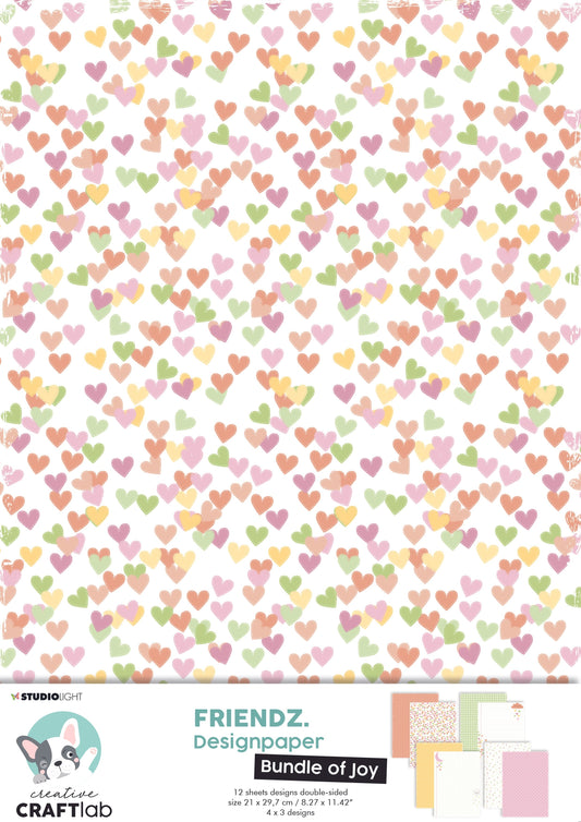 CCL Paper Bundle Of Joy Assortment Set Friendz 210x297x3mm 12 SH nr.01