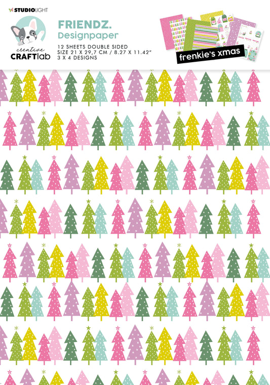 CCL Paper Assortment Set Frenkie's Xmas Friendz 210x297x3mm 12 SH nr.16