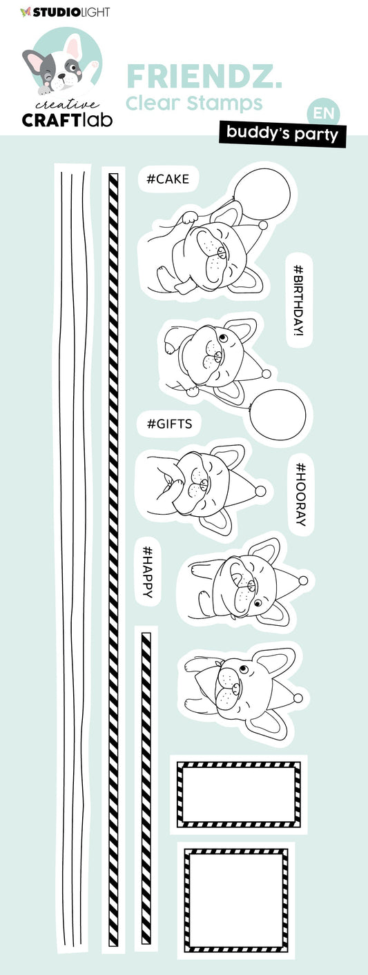 CCL Clear Stamp Buddy's Party Friendz 225x80x3mm 15 PC nr.348