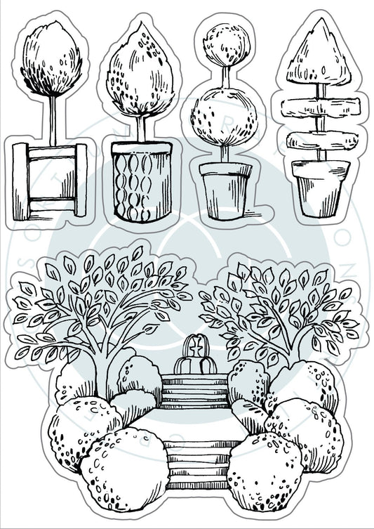Secret Garden - Stamp Set - Topiary