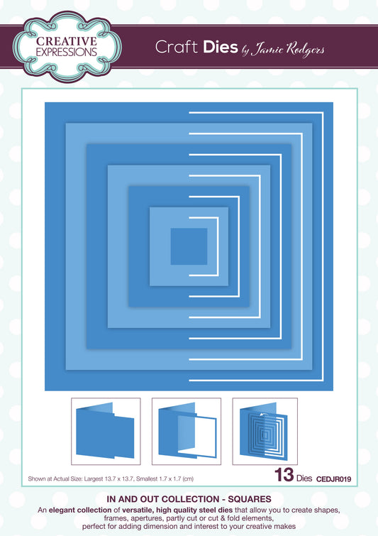Creative Expressions Jamie Rodgers In and Out Collection Squares Craft Die