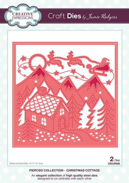 Creative Expressions Jamie Rodgers Pierced Christmas Cottage Craft Die
