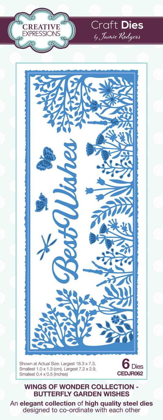 Creative Expressions Jamie Rodgers Butterfly Garden Wishes Craft Die