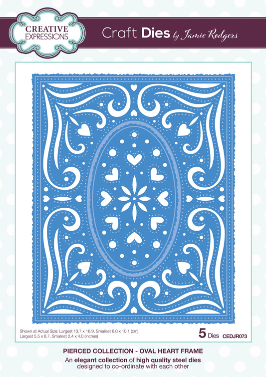 Creative Expressions Jamie Rodgers Oval Heart Frame Craft Die