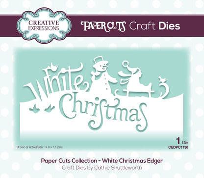 Paper Cuts Edger White Christmas Craft Die
