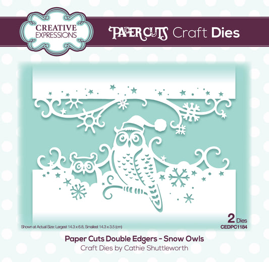 Creative Expressions Paper Cuts Snow Owls Double Edger Craft Die