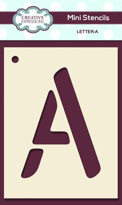 Mini Stencil Upper Case Letter