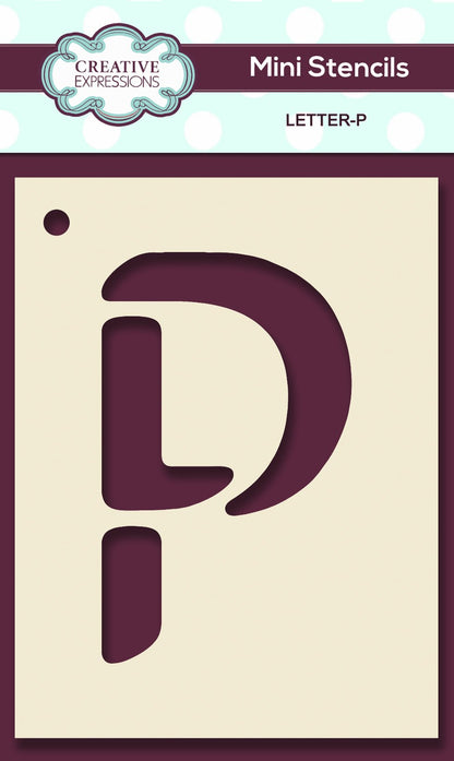Mini Stencil Upper Case Letter