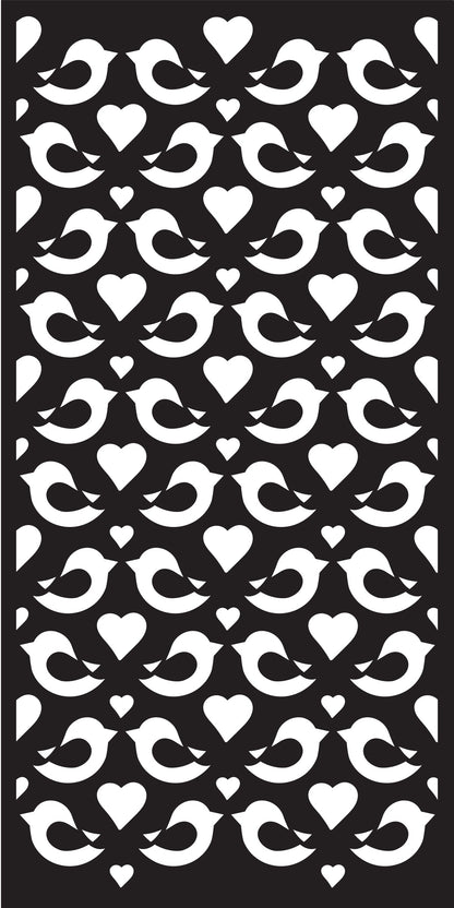 Creative Expressions Love Birds DL Stencil 4 in x 8 in (10.0 x 20.3 cm)