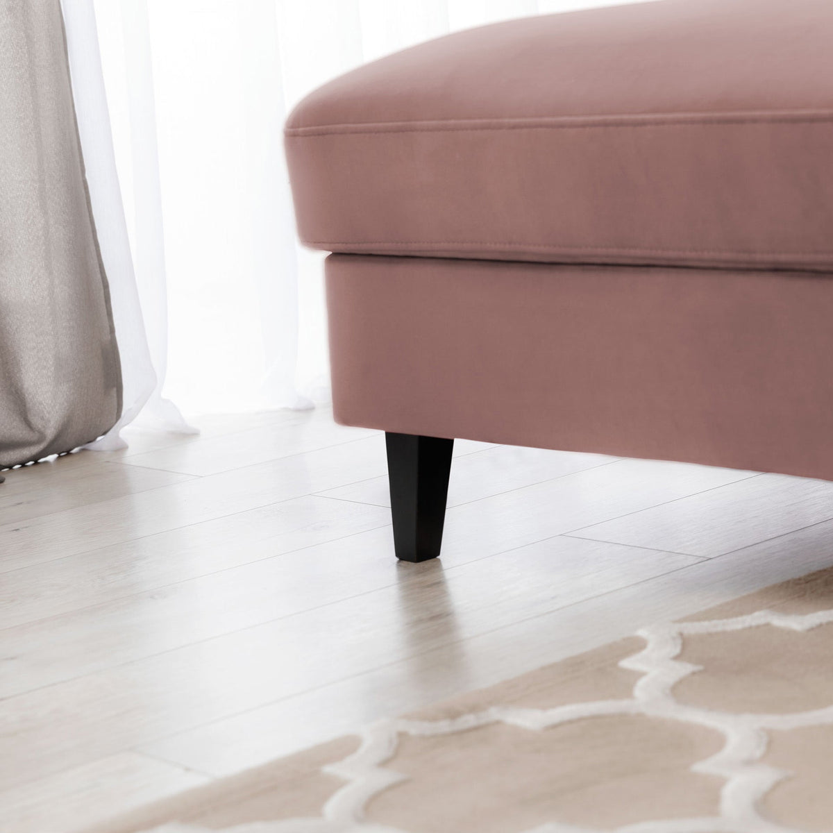 Foble Sectional Storage Sleeper Chaise Sofa - Blush