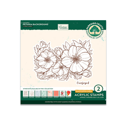 Petunia Background Acrylic Photopolymer Stamp Set (2pc)