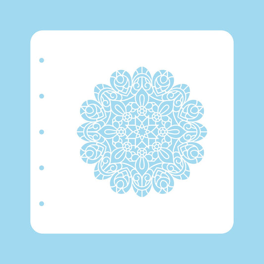 Stencil A6 For Magnetic Colour Set Christmas Time Mandala