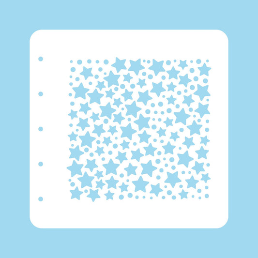 Stencil A6 For Magnetic Colour Set Christmas Time Stars and Dots