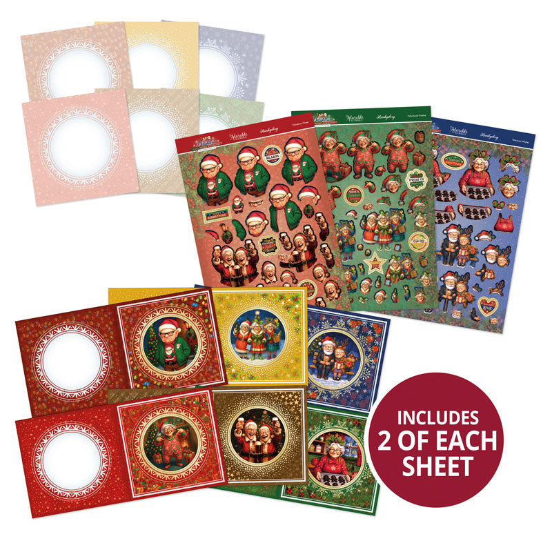 Delightful Golden Oldies Festive Fun Decoupage Card Kit