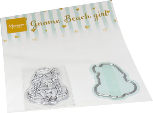 Marianne Design Stamp & Die Set - Gnomes Beach Girl