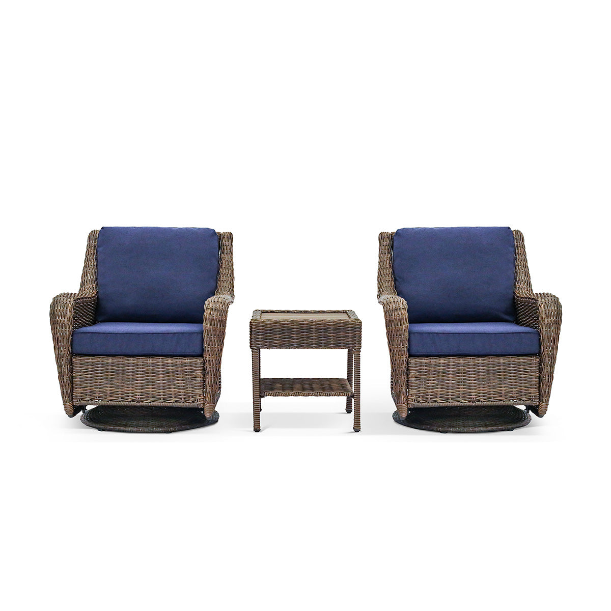 Cambridge Swivel Chair Bistro Set - AURABAGS SHOP